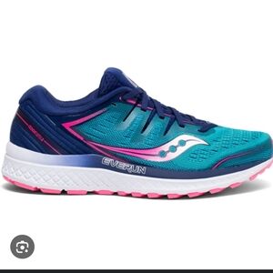 Saucony Guide ISO2 Women's Blue and Pink Running Shoes
